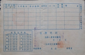 民国三十年节约建国储蓄券壹仟圆背面图